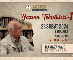MESDER’DE RAMAZAN AVCI TARAFINDAN “YAZMA TEKNİKLERİ” EĞİTİMİ VERİLECEK