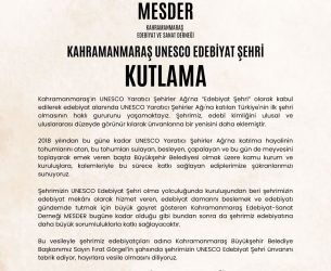 MESDER’DEN “UNESCO EDEBİYAT ŞEHRİ “KUTLAMA MESAJI