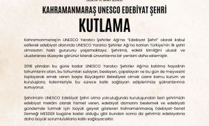 MESDER’DEN “UNESCO EDEBİYAT ŞEHRİ “KUTLAMA MESAJI